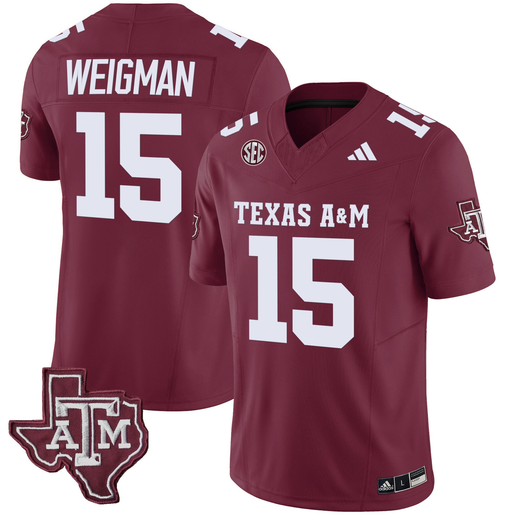 Men Texas A&M Aggies #15 Weigman Red 2024 Vapor Limited NCAA Jersey style 1->indianapolis colts->NFL Jersey
